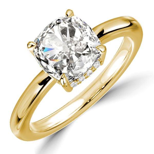 Classic 3.00 CT. TW. Solitaire Engagement Ring in 18K Gold Plated Sterling Silver