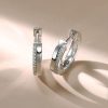 Sterling Silver Round Cut Hoop Earrings for Women - 0.65 CT. TW.
