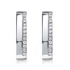 Sterling Silver Round Cut Hoop Earrings for Women - 0.65 CT. TW.