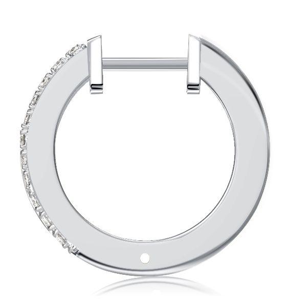 Sterling Silver Round Cut Hoop Earrings for Women - 0.65 CT. TW.