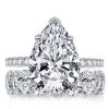 Classic Pear Cut Bridal Set in Rhodium Plated 925 Sterling Silver