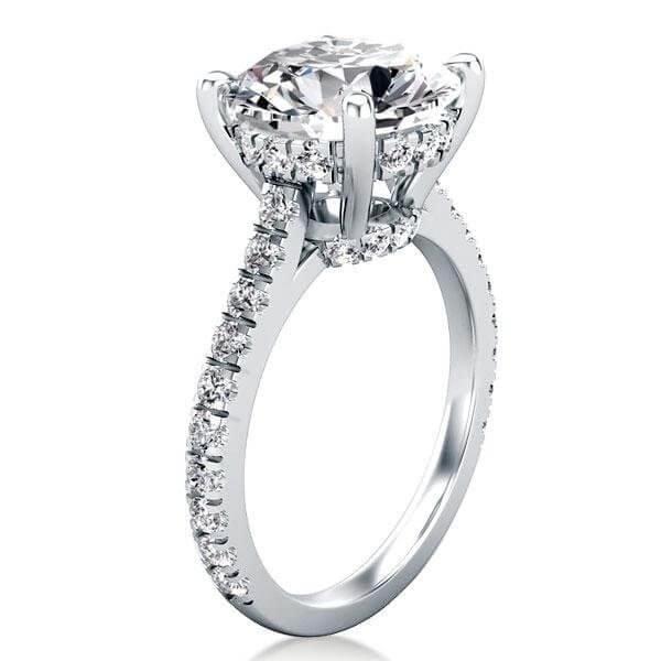Classic Pear Cut Bridal Set in Rhodium Plated 925 Sterling Silver