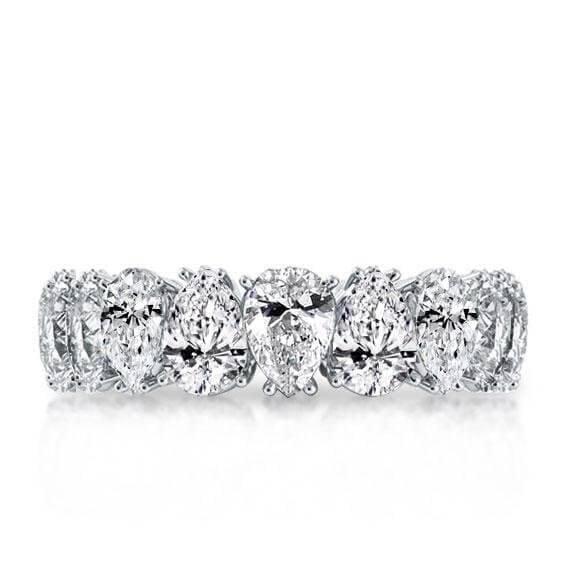 Classic Pear Cut Bridal Set in Rhodium Plated 925 Sterling Silver