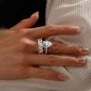 Classic Pear Cut Bridal Set in Rhodium Plated 925 Sterling Silver