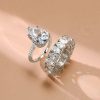 Classic Pear Cut Bridal Set in Rhodium Plated 925 Sterling Silver