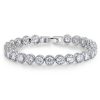 Halo Round & Cushion Cut Sterling Silver Bridal Jewelry Set - 5.0 CT. TW.