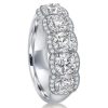 Halo Round & Cushion Cut Sterling Silver Bridal Jewelry Set - 5.0 CT. TW.