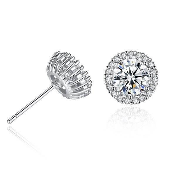 Halo Round & Cushion Cut Sterling Silver Bridal Jewelry Set - 5.0 CT. TW.