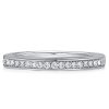 Round Cut Diamond Channel Set Half Eternity Band in 925 Sterling Silver