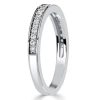 Round Cut Diamond Channel Set Half Eternity Band in 925 Sterling Silver