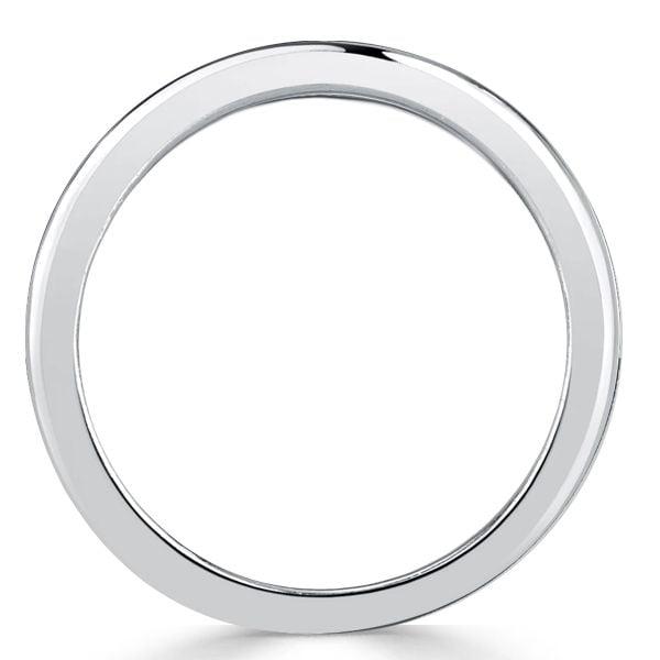 Round Cut Diamond Channel Set Half Eternity Band in 925 Sterling Silver