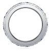 Blue & White Sapphire Eternity Band - Sterling Silver Pave Setting Ring