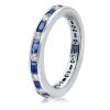 Eternity Alternating Baguette and Round Cut Wedding Band in Sterling Silver (2.95 CTW)