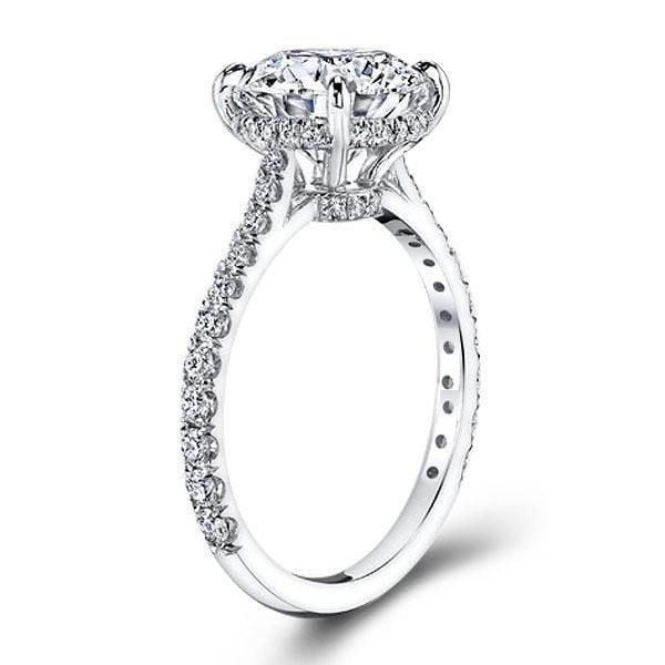 Classic Cushion Created White Sapphire Bridal Set in Sterling Silver