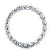Eternity Marquise Cut Created White Sapphire Wedding Band in Sterling Silver
