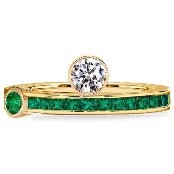 Esperanza Emerald Engagement Ring - 18K Gold Plated Sterling Silver
