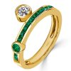 Esperanza Emerald Engagement Ring - 18K Gold Plated Sterling Silver