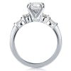 Classic Five Stone Created White Sapphire Engagement Ring 3.45 CT TW Sterling Silver