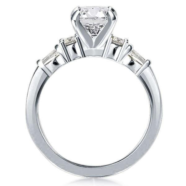 Classic Five Stone Created White Sapphire Engagement Ring 3.45 CT TW Sterling Silver