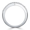 Criss Cross Baguette Sterling Silver Wedding Band - 0.95 CT. TW.