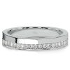 Dainty Inside-Edge Half Eternity Stackable Ring - Sterling Silver Band, 0.20 CT. TW.