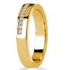 Dainty Inside-Edge Half Eternity Stackable Ring - Sterling Silver Band, 0.20 CT. TW.