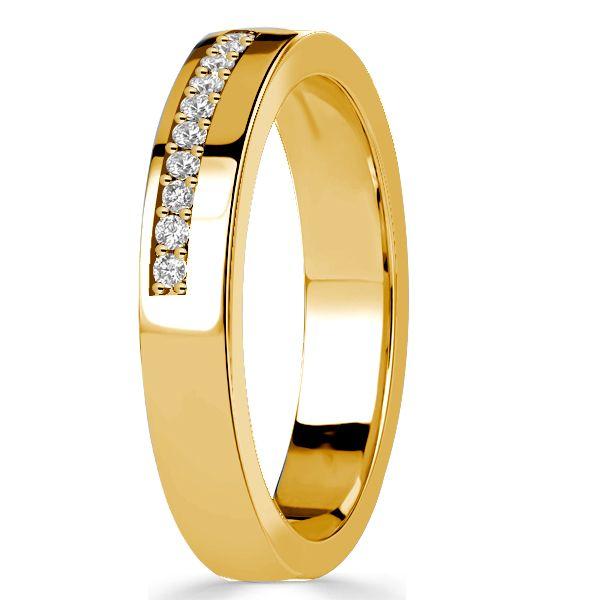 Dainty Inside-Edge Half Eternity Stackable Ring - Sterling Silver Band, 0.20 CT. TW.