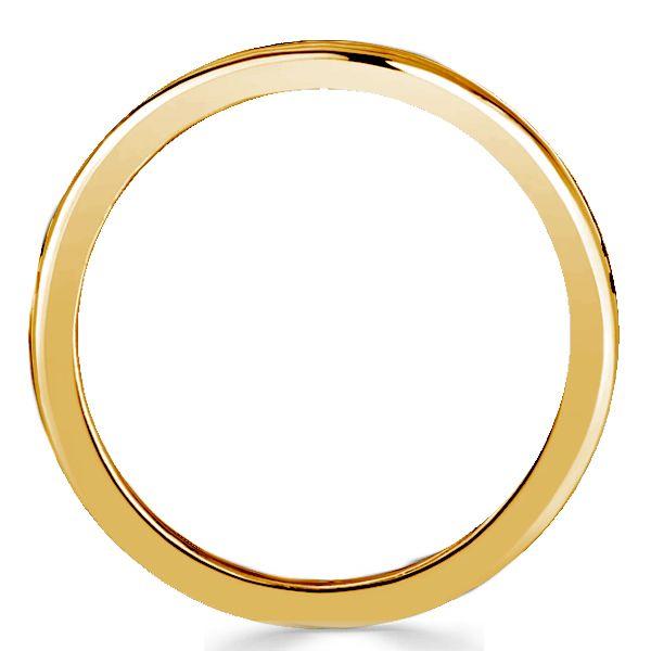 Dainty Inside-Edge Half Eternity Stackable Ring - Sterling Silver Band, 0.20 CT. TW.