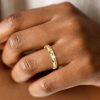 Dainty Inside-Edge Half Eternity Stackable Ring - Sterling Silver Band, 0.20 CT. TW.