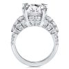 Round Cut Sterling Silver Double Prong Engagement Ring - 6.84 Carat