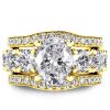 Women's 5.00 CT Oval Cut Engagement and Wedding Ring in 18K Gold Plated Sterling Silver