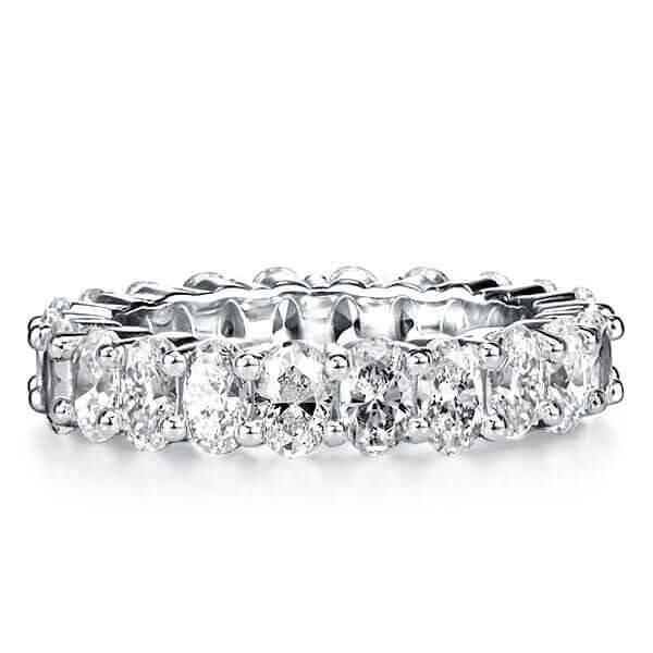 Stackable Sterling Silver Band Set with Oval, Emerald, and Pear Cut Stones
