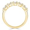 1.99 CT. TW. Baguette Cut Half Eternity Band Ring in 18K Gold Plated Sterling Silver