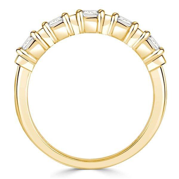 1.99 CT. TW. Baguette Cut Half Eternity Band Ring in 18K Gold Plated Sterling Silver
