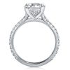 Pear Cut Solitaire Engagement Ring in Sterling Silver with Rhodium Finish