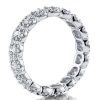 Sterling Silver Halo Wedding Band - Created White Sapphire Eternity Ring