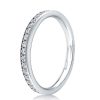 Twist Double Prong Created White Sapphire Bridal Set - Sterling Silver Engagement Ring