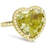 Halo Heart Engagement Ring - 18K Gold Plated Sterling Silver