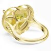 Halo Heart Engagement Ring - 18K Gold Plated Sterling Silver