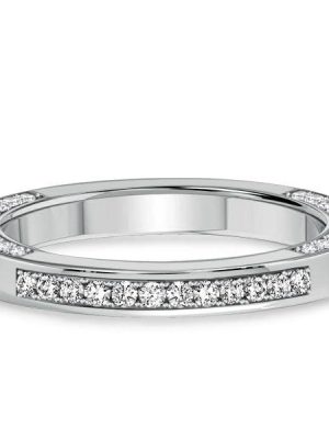 Pave Round Cut Eternity Band Ring for Women in 925 Sterling Silver (0.34 CT. TW.)