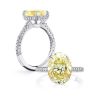 Oval Solitaire Engagement Ring - 925 Sterling Silver, 5 Carat Center Stone