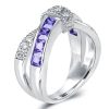 Amethyst Wedding Band - 925 Sterling Silver Ring - 1.04 CT. TW.