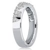 Pear & Round Half Eternity Wedding Band - 925 Sterling Silver