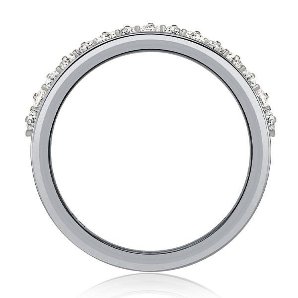 Pear & Round Half Eternity Wedding Band - 925 Sterling Silver