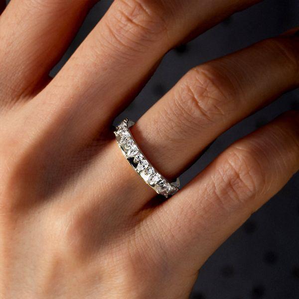 Pear & Round Half Eternity Wedding Band - 925 Sterling Silver