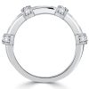Vintage Style Ruby Baguette Cut Wedding Band | 1.06 CT TW in Sterling Silver