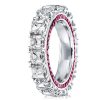 Eternity Asscher Cut White Sapphire Wedding Band - Sterling Silver