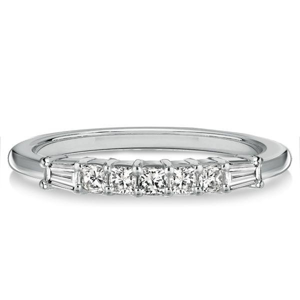 Five Stone Cushion Cut Wedding Band for Women in Sterling Silver