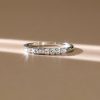 Five Stone Cushion Cut Wedding Band for Women in Sterling Silver
