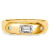 Emerald Cut Band Ring - Sterling Silver - Flush Setting - 0.58 CT. TW.